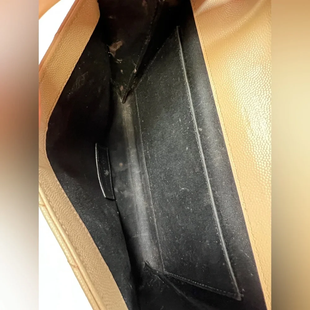 YSL Yves Saint Laurent Cassandre Matelasse Flap Pouch Wristlet Bag Clutch - Picture 7 of 7